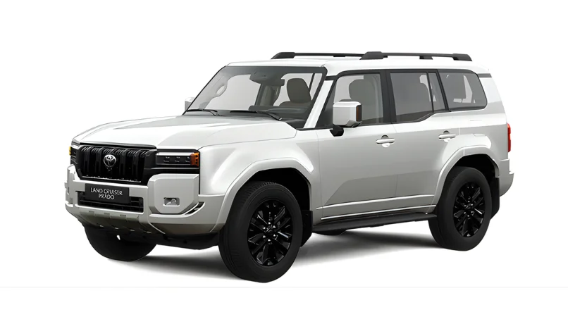 Toyota Land Cruiser Prado màu trắng ngọc trai